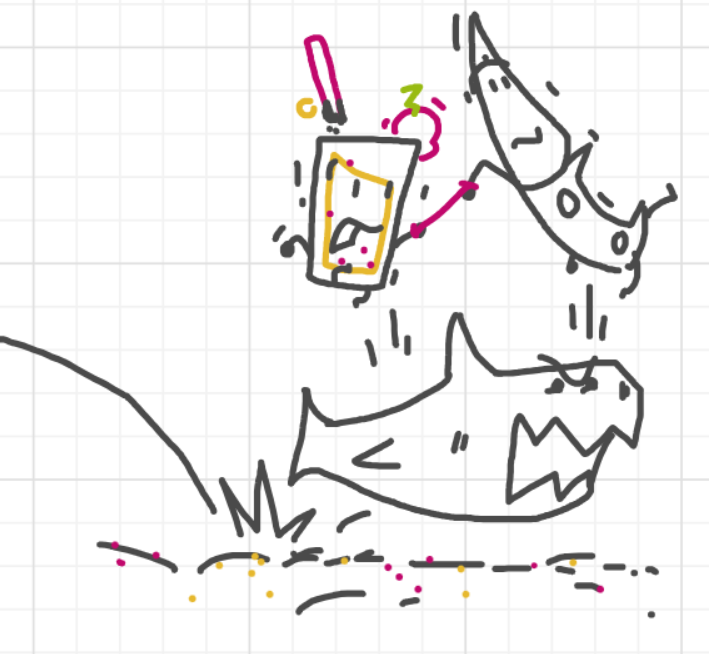 A panel from Running Duos, episode four of the Board Boards object show by Furretwalk/WalkingFurret.